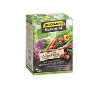 ALGOFLASH NATURASOL Engrais contenant de la Corne torréfiée et Sang Séché, Jusqu'à 100m², 3 kg, ACORNBIO3, Vert