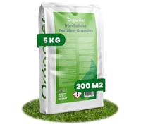 Engrais - Organifer - Engrais Pour Pelouse - Sulfate De Fer Engrais - Éliminateur De Mousse - 5 Kg Pour 250M2