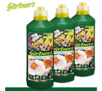 Engrais Pour Plantes À Fleurs Gärtner’s 3X 1 L Avec Nutriments Essentiels