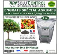 Engrais Spécial Agrumes 5 kg - SoluControl - Formulation Organo-Minerale - Citronnier, Oranger, Mandarinier, Clémentinier…