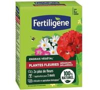 Engrais végétal - FERTILIGENE - 8 m² - Plantes fleuries - Géraniums dipladénias - 100% naturel - 650 g