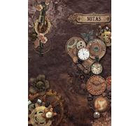 Engranes y relojes Bujo steampunk: Libreta Vintage Steampunk en puntos, usalo como tu diario de bullets o Bujo, y escribe tus notas de la escuela, ... etc. Con diseño único al estilo steampunk