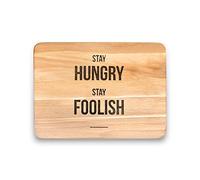 Engraved House "Stay Hungry Stay Foolish" Bois de Hêtre Planche à Découper