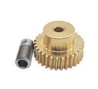 Engrenage à vis sans fin 0,8 m 40 dents, rapport de réduction 1:40, cuivre et acier inoxydable, plusieurs diamètres d'alésage(Bore 6mm rod 6mm gear)