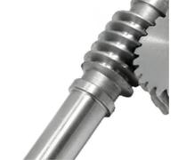 Engrenage à vis sans fin en acier, rapport de réduction 1:60/70/80/100, roue 1M avec tige, kit d'engrenages facile installer(10mmx100)