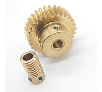 Engrenage à vis sans fin en cuivre 0,5 m 25 dents, rapport 25:1, plusieurs diamètres d'alésage(4mm bore rod)