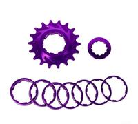 Engrenage à vitesse unique en aluminium 7075 18T noir (violet)
