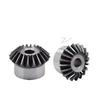 Engrenage conique 1:1 2,5M 15 16 17 18 19 20 21 22 23 24 25 26 27 28 29 30 dents 2,5 Module 45# Acier 90 degrés Engrenage 1Pcs(21T (Bore 12mm))