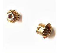 Engrenage conique 1:1, Module 0.5, pignon conique à 20 dents, engrenages de précision en laiton et en acier for Applications mécaniques, 2 pièces(0.5M 20T brass gear)