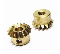 Engrenage conique, 2 pièces, module 0,8, 25 dents, pignon for entraînement à 90 degrés - Engrenages en acier personnalisables avec plusieurs alésages (alésage 4 mm)(5mm Bore)