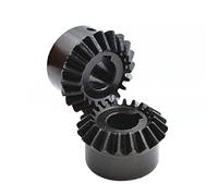 Engrenage conique, 2 pignons coniques 1:1, module 1,5, trou hélicoïdal, vis M5.