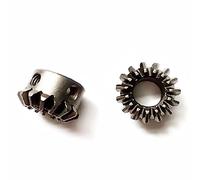 Engrenage conique à 15 dents, Module 0.8, rapport 1:1, pignon spiralé en acier avec alésage de 4 à 6.35mm, for Transmission mécanique, 2 pièces(6mm Bore)