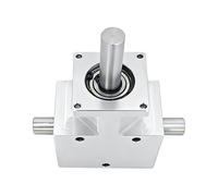 Engrenage Conique à Angle Droit à 90 Degrés, Boîte de Vitesses à Engrenages Coniques à Angle Droit 1:1 Arbre de Sortie Double 1.25 Module 19 Dents Engrenage Conique Cadre en Aluminium