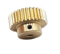 Engrenage conique en laiton, 1 module 0,5, 84 dents cylindriques de mm d'épaisseur, pignon moteur transmission avec matériel d'arbre étagé(5mm bore)