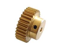 Engrenage conique en laiton, 1 pièce 116 dents droites 0,5 module cylindrique avec pas droit, matériel d'arbre de pignon moteur transmission(6.35mm bore)