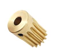 Engrenage conique en laiton, 1 pièce d'éperon plat 3 mm à 6 trou intérieur cylindrique 0,5 module 17T 18 dents 19 matériel d'arbre de pignon(18T 3mm bore)