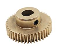 Engrenage conique en laiton, module 0,5 cylindrique avec pas de 42 dents droites 22 mm diamètre, matériel d'arbre pignon transmission mécanique(5x4.5mm D bore)