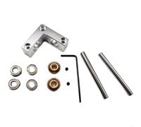 Engrenage d'angle 90 degrés 1:1, roue conique en alliage d'aluminium pour arbre de 4 mm/5 mm, double roulement, argent, modèle à monter soi-même (5 mm à 4 mm)