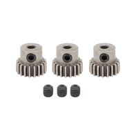 Engrenage de moteur de voiture RC M0.6, alésage de 3,175 mm, ensemble de 3 pignons de rechange en alliage d'acier, compatible avec HSP Traxxas (19t)
