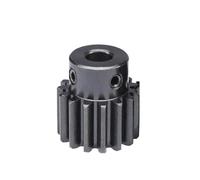 engrenage de pinon durci, Engrenage droit 1,5 module,5M-15T/16T en acier au carbone, engrenages noircissants, alésage 5-8 mm, pièce(1.5M16T (Bore 6.35))