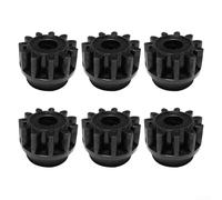 Engrenage de rechange en plastique pour seau à balai rotatif pour balai à pédale et seaux rotatifs standard (6 noirs)