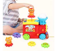 Engrenage De Train Animal De Dessin Animé, Assemblage À Faire Soi-Même, Jouet Éducatif, Ensemble Cadeau Pour Enfants