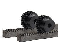 Engrenage de transmission, pignon en spirale 2pcs Engrenage droit avec crémaillère 10x10x500mm 1M 16T Pignon 1 Module 45 Acier Métallique Pignon Crémaillère Transmission à vis sans fin (Color : 5mm bo