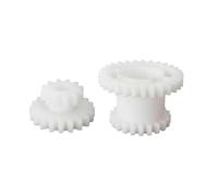 Engrenage double blanc/noir, engrenage de transmission métallique à vitesse élevée et basse for arbre principal de mini-perceuse XJ9512 (blanc)(White)