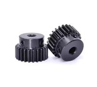 Engrenage droit 1M 21 dents 45# acier alésage 6 mm 8 mm 10 mm 1/2/3-7 pièces(8mm,2pcs 1M 21 Teeth)