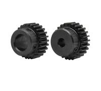 Engrenage droit 1M 38 dents 45# acier noirci, trou intérieur 6/8/10/12/14/15 mm, 1 à 3 pièces(2PCS 1m38T,Hole 14)