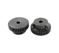 Engrenage droit 1M38T, alésage 6/8/10/12 mm, 1 modèle, 38 dents, engrenage de moteur, faible teneur en acier 45#, engrenage métallique for moteur(10mm,5pcs 1M 38 Teeth)