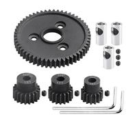 Engrenage Droit 54 Dents, Pas 32, en Acier métallique 3956, avec pignons 15, 17 et 19 Dents, for 1/10e Trax-XA, Slash 4WD/2WD, Summit E-REVO