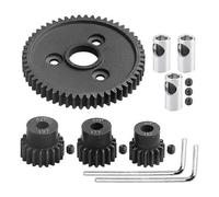 Engrenage Droit 54 Dents, Pas 32, En Acier Métallique 3956, Avec Pignons 15, 17 Et 19 Dents, Pour Traxxas Slash 4 À L'échelle 1/10