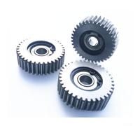 Engrenage droit en acier à 36 dents pour moteur électrique de vélo | Remplacement à dents droites compatible avec roulement 608 | Engrenages métalliques argentés de 38 mm OD pour systèmes