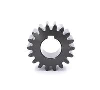Engrenage droit en acier S45C | Épaisseur 15 mm, rainure de clavette 3-6 mm, scénario d'utilisation : équipement CNC.(1.5 Module 23T Bore 14mm+Keyway 5mm)