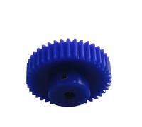 Engrenage droit en nylon bleu, module 1,25, 10 dents, alésage 4 mm, 5 mm, 6 mm, cylindrique, 1,25 m, 10 dents, pignon de moteur, matériel de direction(6MM BORE)