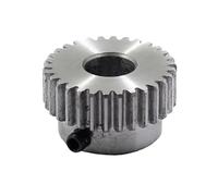 Engrenage droit, Pignon 12T à 27T, module 1, engrenage droit, moteur engrenages droits, acier 45, transmission mécanique CNC, alésage 6 mm(15 Teeth)