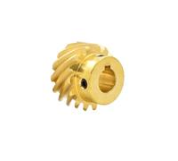 Engrenage hélicoïdal à 45°, module 1,5, 10T/13T/15T, alésage 8/10/12/14/15 mm, pignon conique en spirale à gauche en laiton machinerie(1.5 Module 15T Bore 12mm+Keyway 4mm)