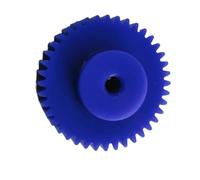 Engrenage moteur en plastique, Pignon droit cylindrique 1M 16 dents, nylon bleu, alésages multiples, vis M4, quincaillerie de direction(5MM BORE)