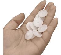 Engrenage pignon Lot de 10 engrenages à couronne en plastique de 0,5 module, engrenage droit monocouche, pignon à ajustement serré de 2 mm(32 Teeth)