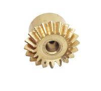 Engrenage pignon Pignon conique droit à onglet de 90 degrés, module 0,5, cuivre, transmission 1:1(25T 4mm bore)