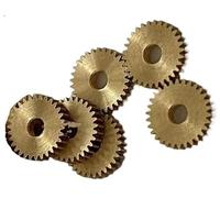 Engrenages de moteur en alliage d'aluminium, Jeu de pignons en laiton, module 0,5, 6 pièces, plusieurs tailles(30T 6.4 * 1.98 * 1.2)