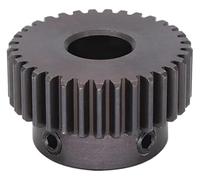 Engrenages de moteur en alliage d'aluminium, Jeu d'engrenages de moteur, pignon en spirale, engrenage droit 1M 31-34T, alésage 6-12mm, acier au carbone 45(6mm Bore,1M 34T)