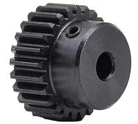 Engrenages de moteur en alliage d'aluminium, Jeu d'engrenages droits à pignon 1M 20-29T, noircissement en acier 45, Transmission mécanique(10mm Bore,1M 26T)