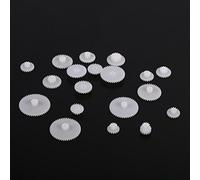 Engrenages en Plastique Kit de 19 Pièces pour Fabrication de Maquettes