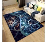 Engrenages Mécaniques en Métal Rétro 3D Imprimé Tapis pour Salon Tapis Antidérapant Chambre Chevet Moderne Décoration De La Maison Tapis De Sol 90 X 150 Cm - Polyester Doux Au Toucher F -84864203328