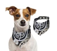 Engrenages mécaniques Steampunk,Bandanas pour Chien, écharpe en Coton, Bavoirs réglables pour Animaux de Compagnie,L