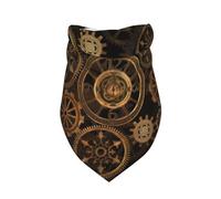 Engrenages Steampunk,Bavoir écharpe Triangulaire à Capuche réglable pour Animaux de Compagnie, Capuche Lavable adaptée aux Chiens et Chats de Petite, Moyenne et Grande Taille