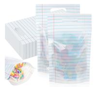 Engrowtic Lot de 100 sacs cadeaux refermables en plastique avec poignées pour remise de diplôme, fournitures de fin d'année, départ à la retraite