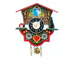 Engstler - 0164_QP - Horloge à pendule - Quartz - avec appel du coucou et sonnerie de l'ouest - 12 cm